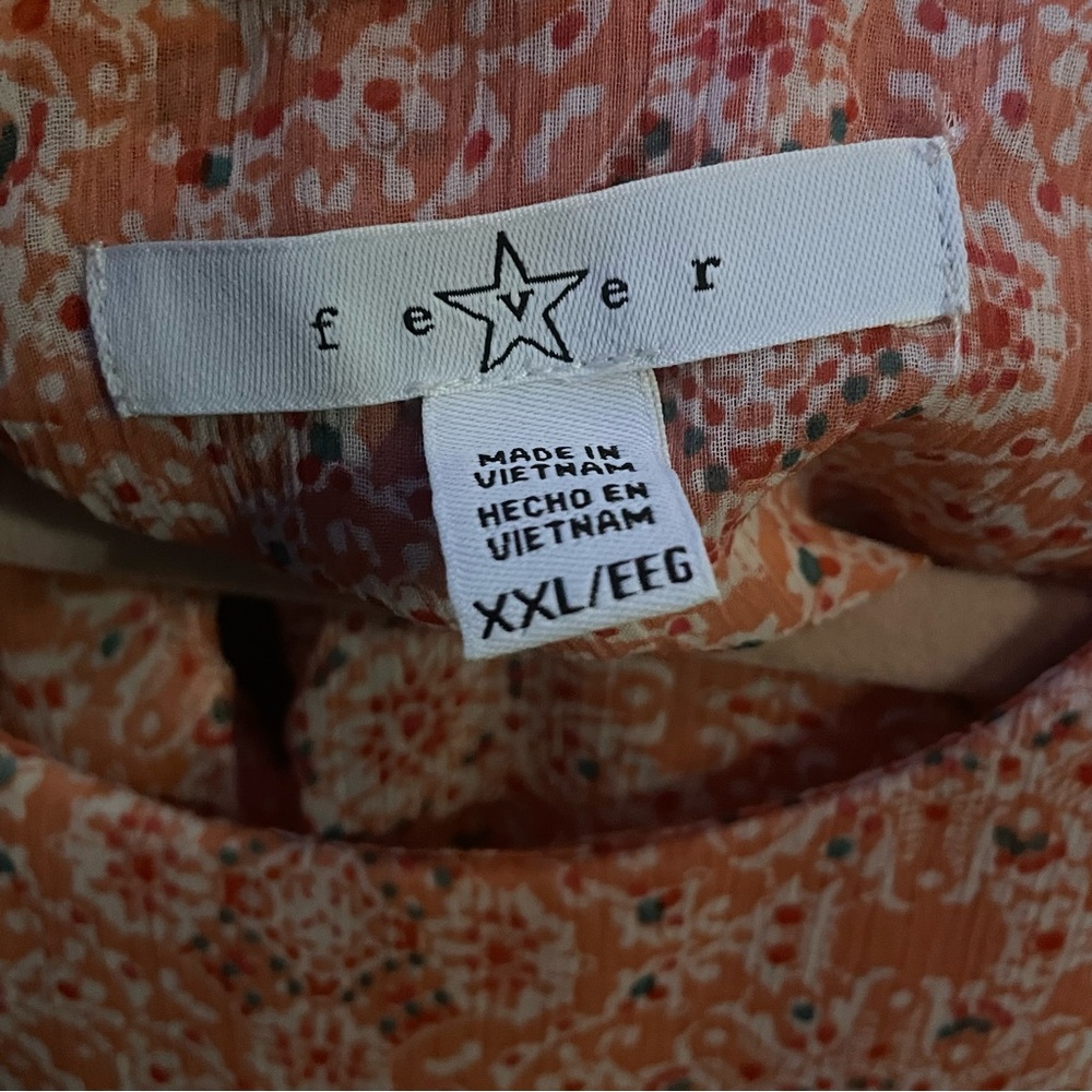 2 Same Style Different Colored Patterns Blouses Sz. XXL - Picture 8 of 16